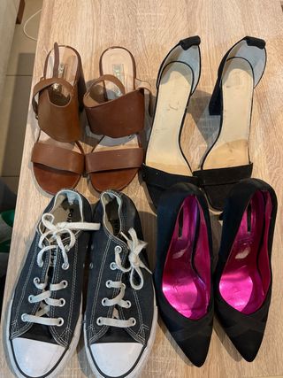 Lote Zapatos Mujer: Tacones y Deportivas
