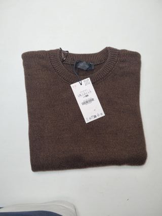 Jersey Zara Manga Ancha Marrón Talla L-XL Nuevo