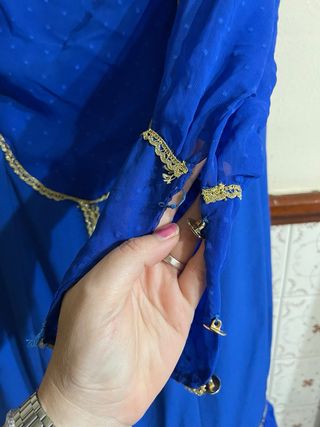 Traje de Flamenca Azul Talla 38/40