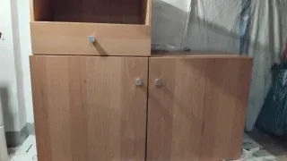 Mueble recibidor madera 2 módulos