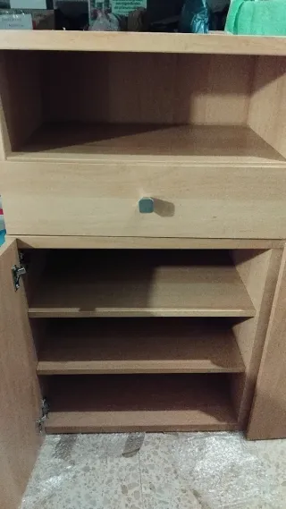 Mueble recibidor madera 2 módulos