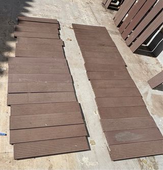 Láminas suelo exterior composite marrón