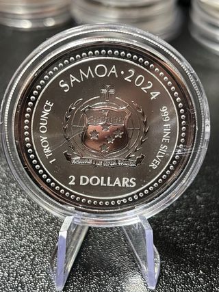 Moneda Plata 999 Jesus Creator 2004 Samoa BU
