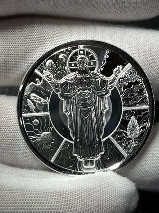 Moneda Plata 999 Jesus Creator 2004 Samoa BU
