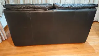 Sofá de piel 2 plazas negro