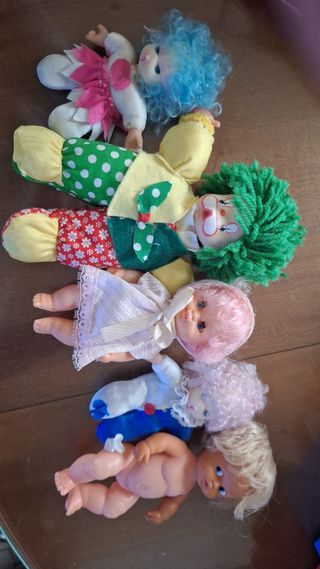 Lote 5 Muñecas Antiguas
