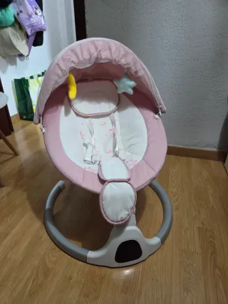Mecedora Cuna Eléctrica Rosa