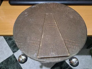 Espejo de mesa antiguo de alpaca