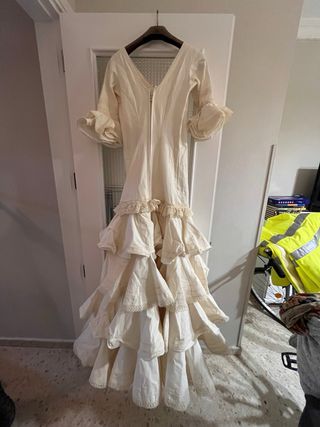 Traje de Flamenca Niña Blanco
