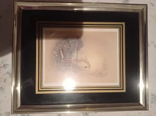 Cornici per foto in metallo dorato e nero