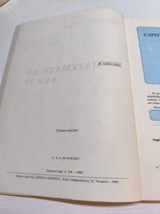 Matemáticas 3o B.U.P. - Terrisse / Dávila (1980)