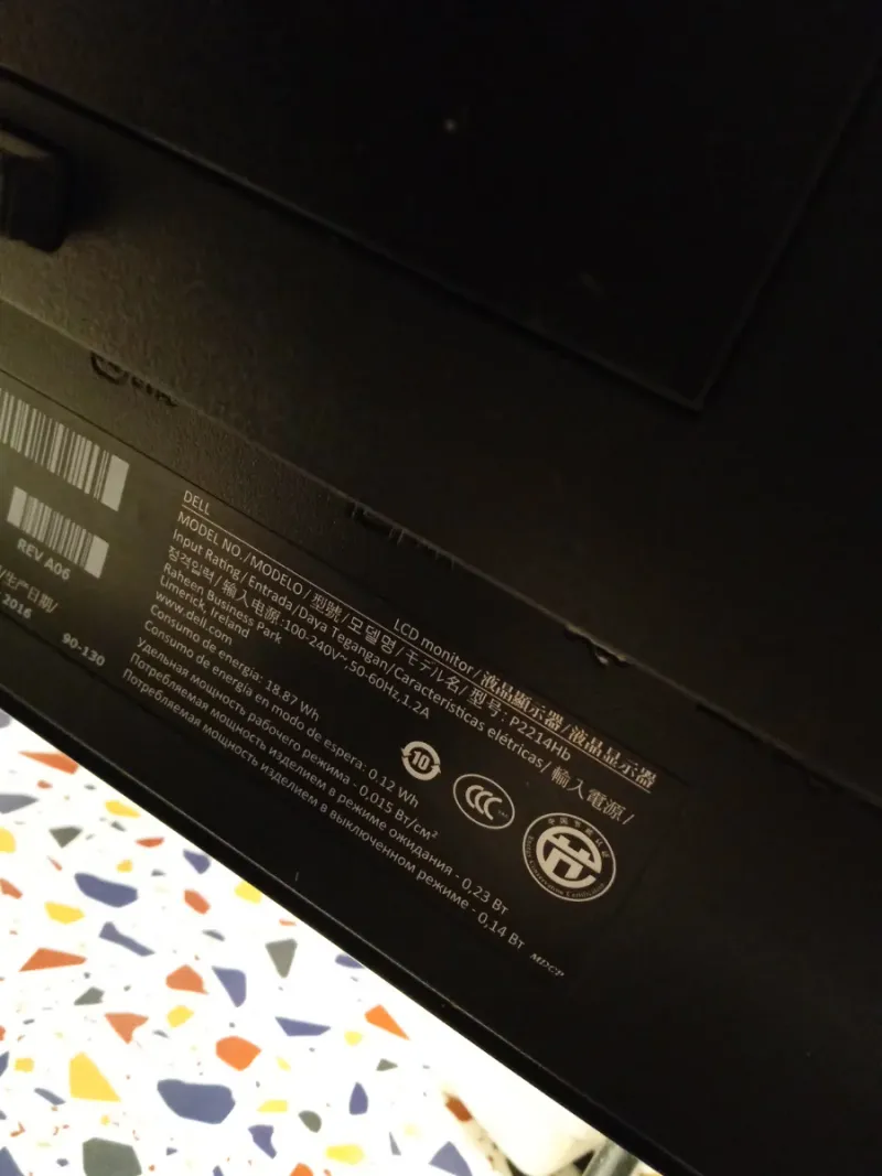 Monitor Dell P2214Hb LCD Negro afbeelding 6