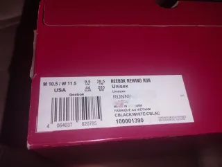 Zapatillas Reebok Unisex Negras y Blancas