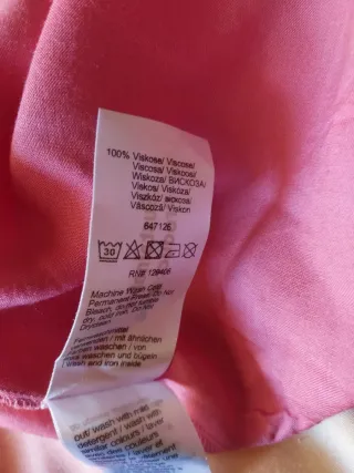 Vestido largo rosa y beige Talla L