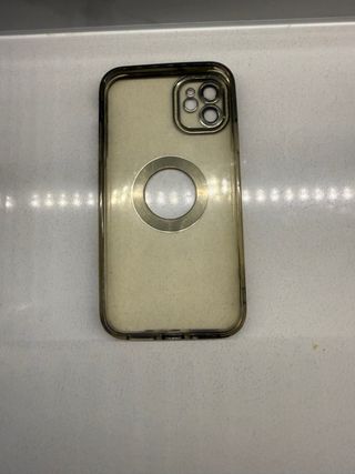 Funda iPhone 11 Beige y transparente negra