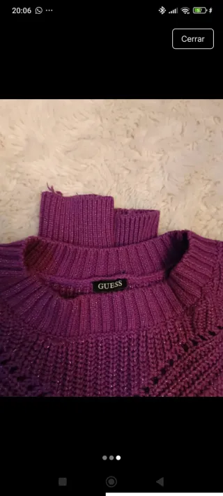 Jersey Guess Morado Hilo Brillante
