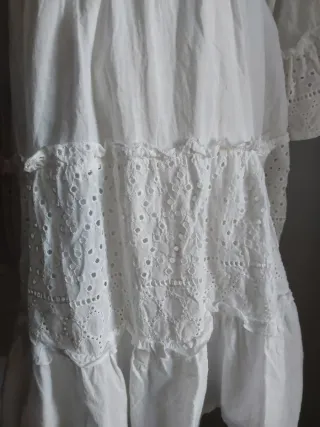 Vestido blanco estilo ibicenco talla M