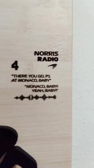 Moldura Madeira McLaren F1 GP Mónaco 2025