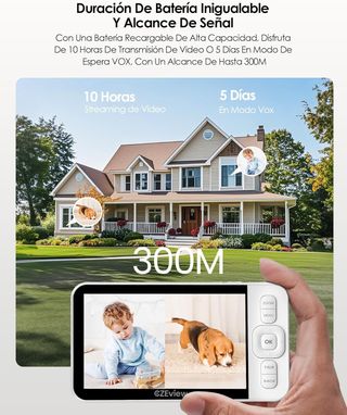 Cámara Vigilancia 2K con Pantalla y App