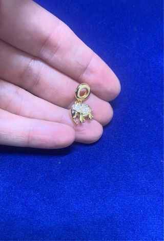 Charm dije Elefante Dorado Corazón pulsera pandora
