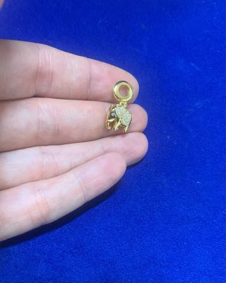 Charm dije Elefante Dorado Corazón pulsera pandora