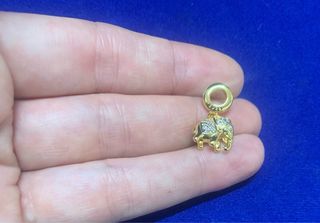 Charm dije Elefante Dorado Corazón pulsera pandora