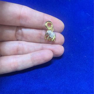 Charm dije Elefante Dorado Corazón pulsera pandora