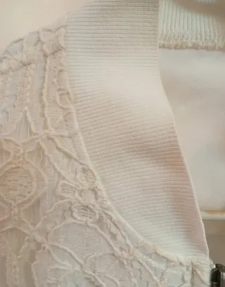 Cazadora blanca encaje mujer