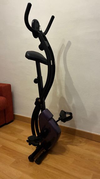 Bicicleta Estática Plegable Morada