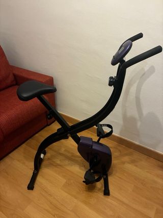 Bicicleta Estática Plegable Morada