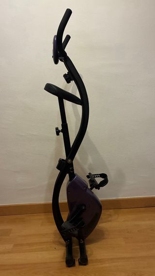Bicicleta Estática Plegable Morada