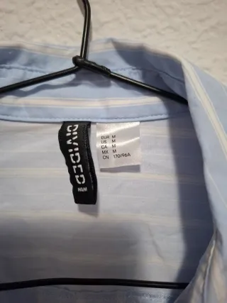 Camisa H&M Rayas Azul Talla M