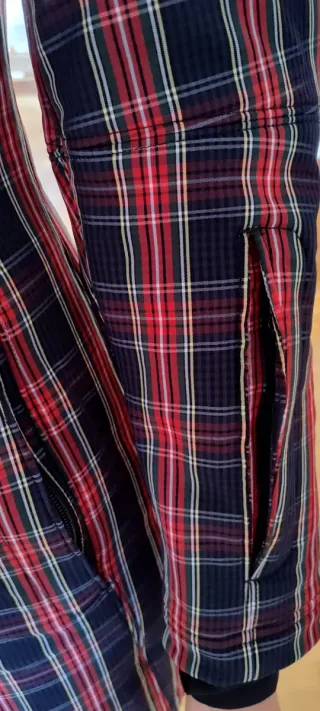 Chaqueta Kappa Cuadros Rojo y Azul