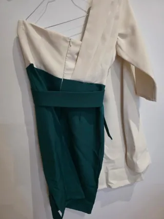 Vestido fiesta/evento verde L