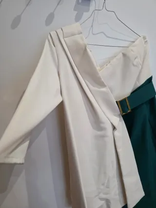 Vestido fiesta/evento verde L