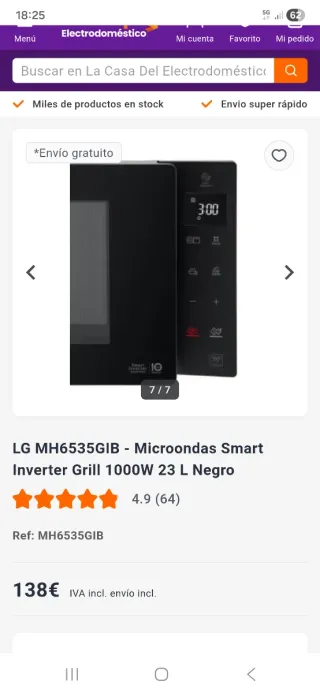 Microondas LG Negro