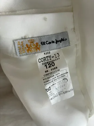 Vestido de comunión blanco con can-can