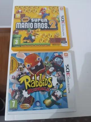 Lote 3 Juegos Nintendo 3DS: Mario, Rabbids
