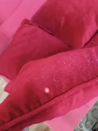 8 cojines granate terciopelo