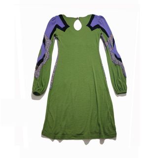 Custo Barcelona/ Vestido midi punto multicolor M