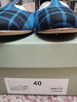 Zapatos Odette Laggan T-bar Tartán Talla 40