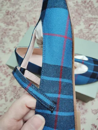 Zapatos Odette Laggan T-bar Tartán Talla 40