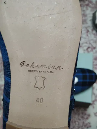 Zapatos Odette Laggan T-bar Tartán Talla 40