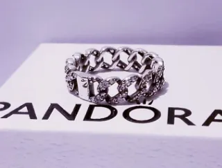 Anillo Pandora Plata Eslabones Corconitas
