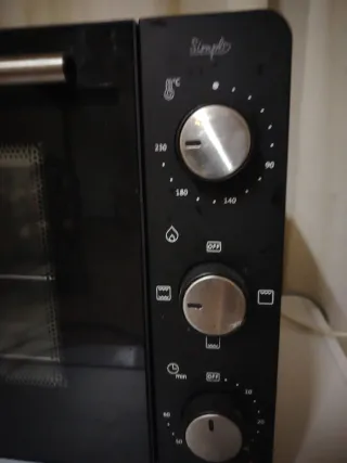 Horno Eléctrico Portátil Negro