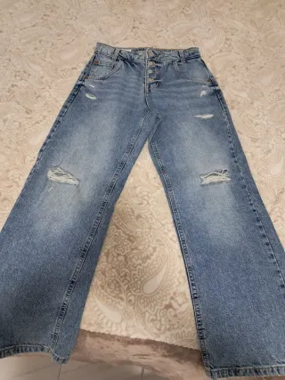 Vaquero niña ancho TALLA 11 12 AÑOS APENAS USO