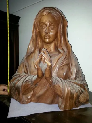 Figura Virgen Madera Ornate