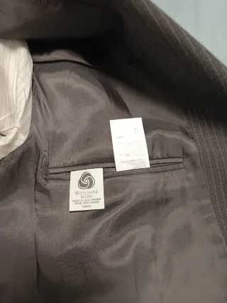 Traje chaqueta gris rayas mujer Talla 58 Dustin