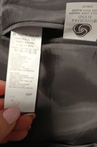 Traje chaqueta gris rayas mujer Talla 58 Dustin