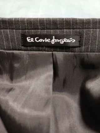 Traje chaqueta gris rayas mujer Talla 58 Dustin